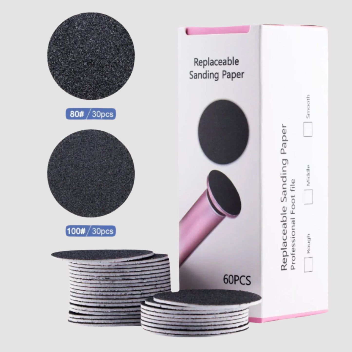 PediSoft™ Refill – 60pcs Sanding Discs