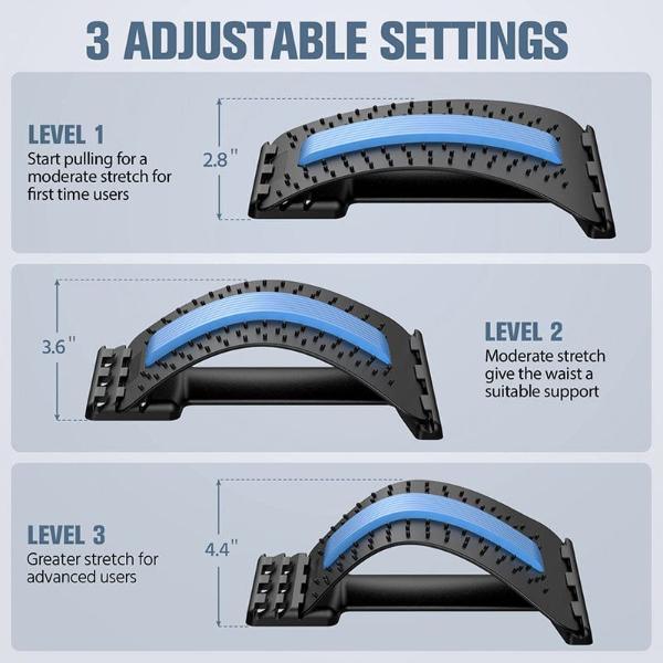 Back Stretcher Spine Massage settings