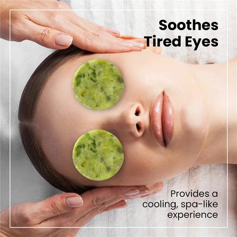 Soothing jade eye patches for relaxation