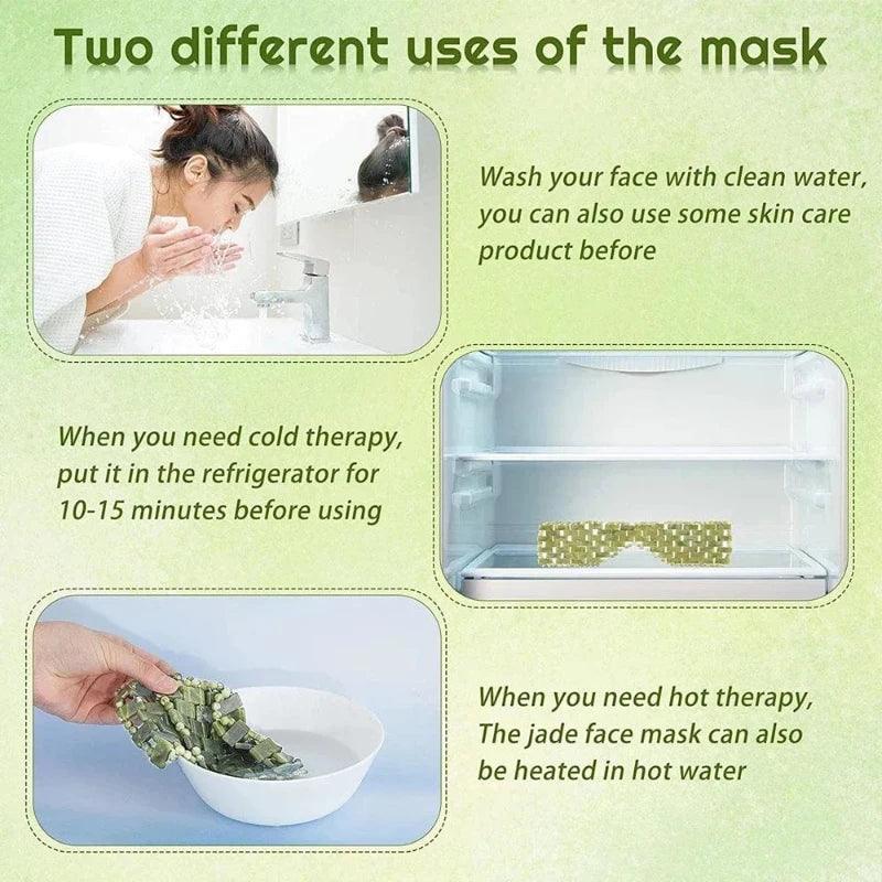 Two different uses of the Anti-aging jade cooling eye mask